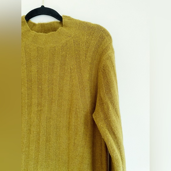 A New Day Midi Sweater Dress Green Chartreuse Kit Dress - Picture 2 of 2